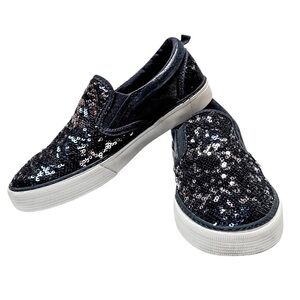 Gap Kids Flippy Sequin Slip-On Sneakers Navy Blue